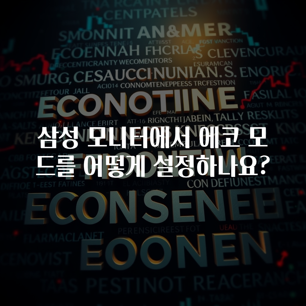 삼성 모니터에서 에코 모드를 어떻게 설정하나요?