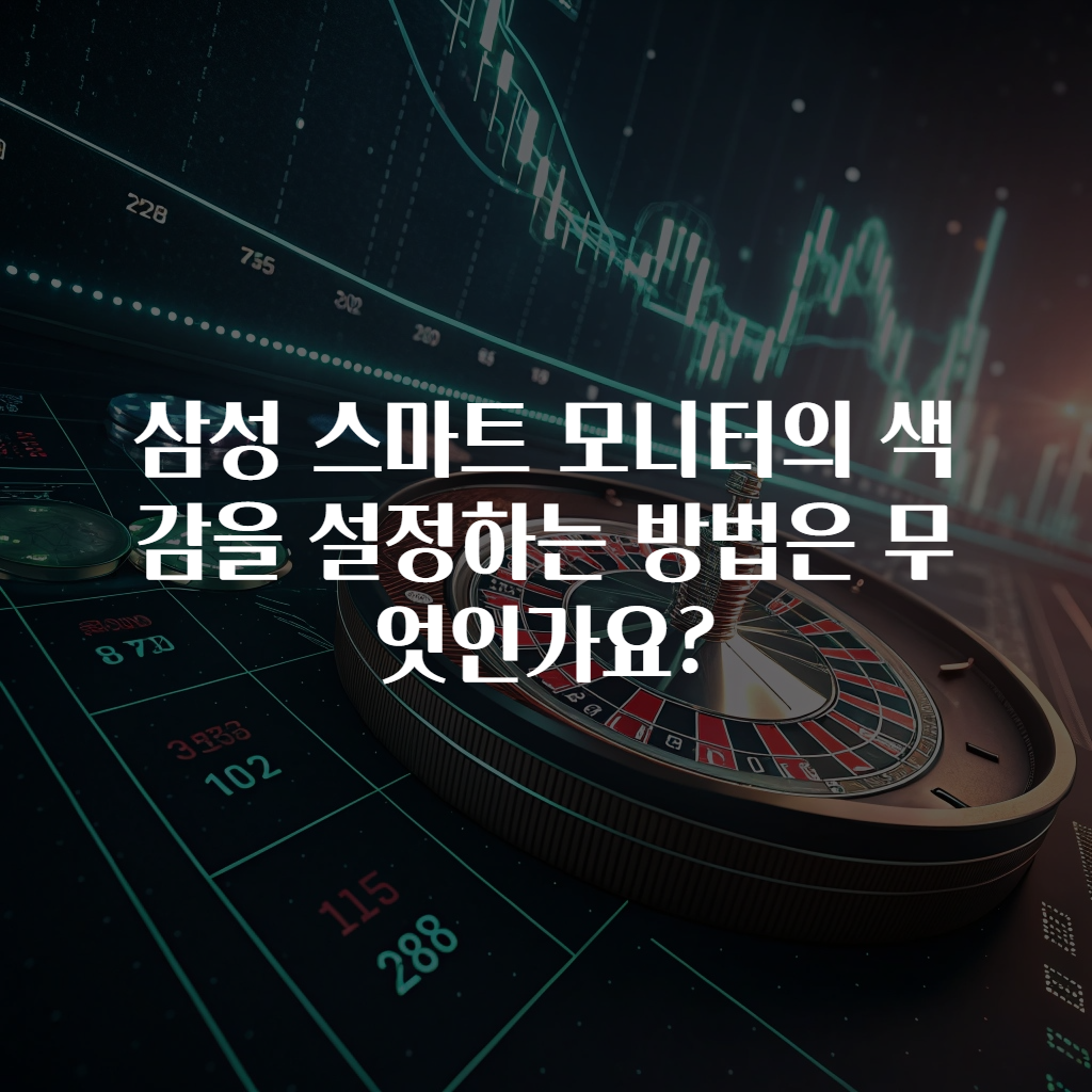 삼성 스마트 모니터의 색감을 설정하는 방법은 무엇인가요?