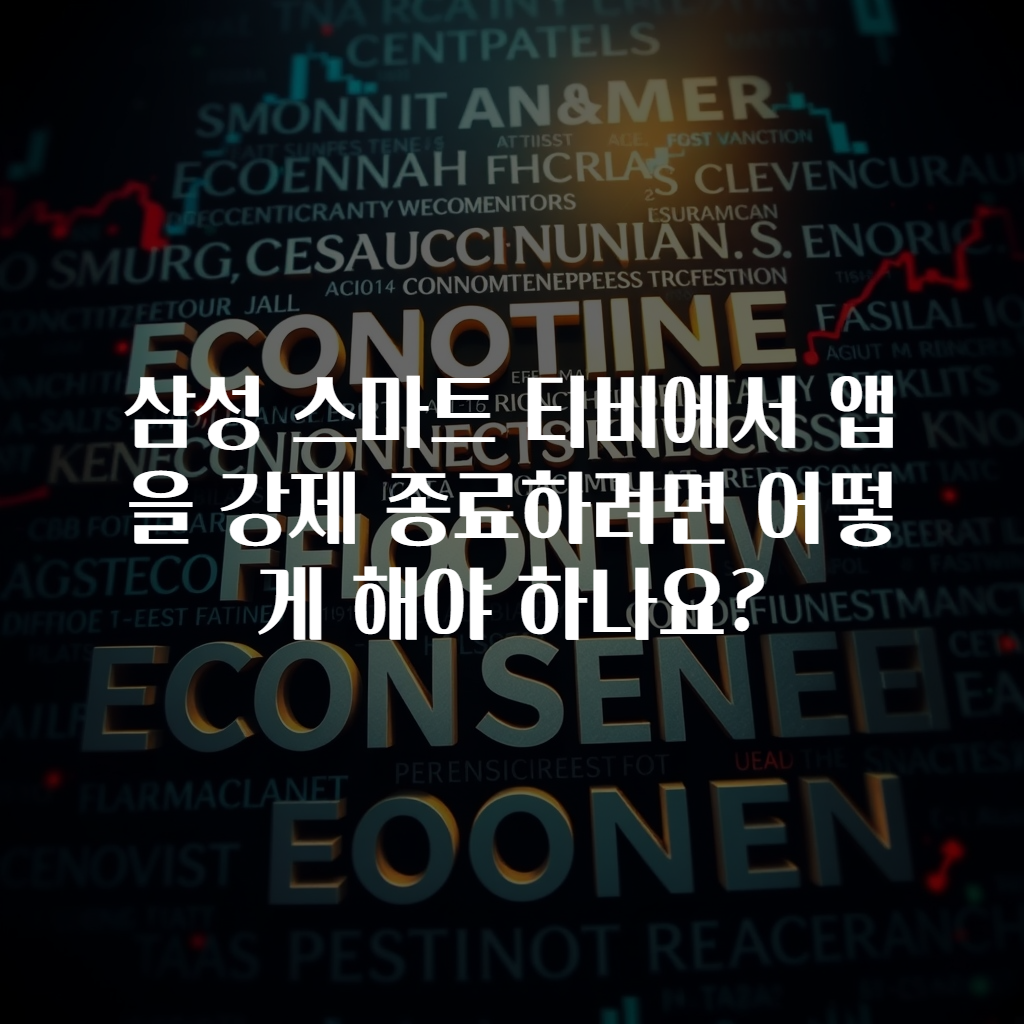 삼성 스마트 티비에서 앱을 강제 종료하려면 어떻게 해야 하나요?