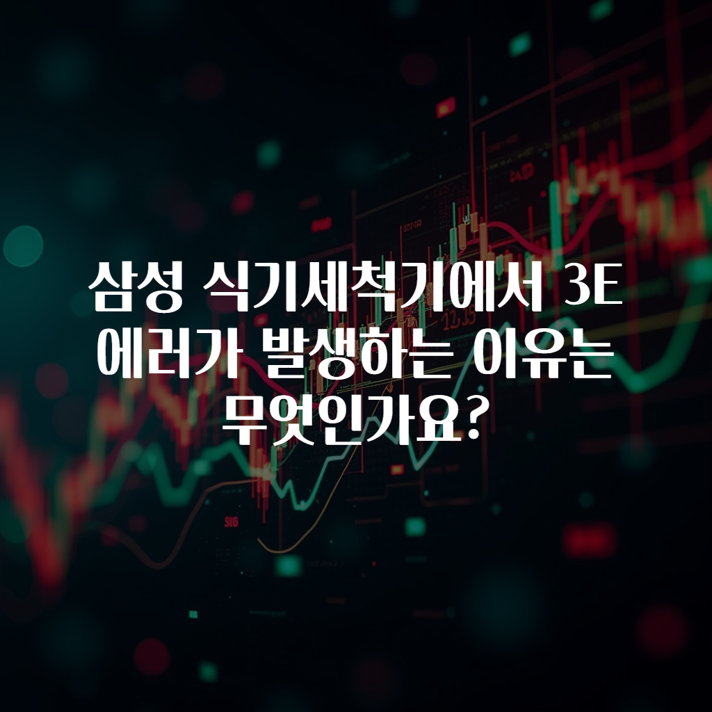 삼성 식기세척기에서 3E 에러가 발생하는 이유는 무엇인가요?