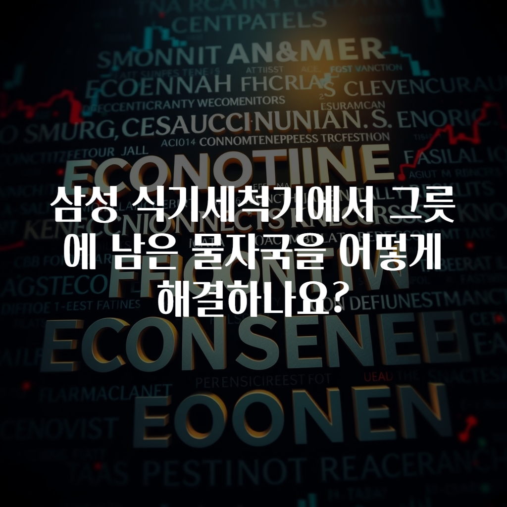 삼성 식기세척기에서 그릇에 남은 물자국을 어떻게 해결하나요?