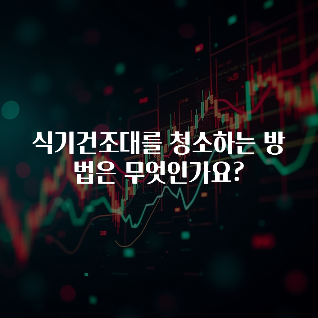 식기건조대를 청소하는 방법은 무엇인가요?