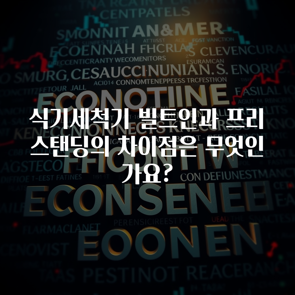 식기세척기 빌트인과 프리스탠딩의 차이점은 무엇인가요?