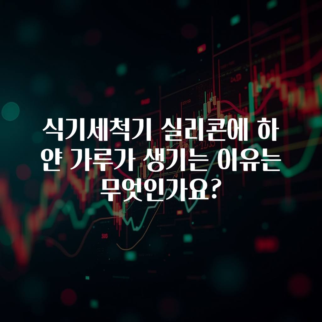 식기세척기 실리콘에 하얀 가루가 생기는 이유는 무엇인가요?