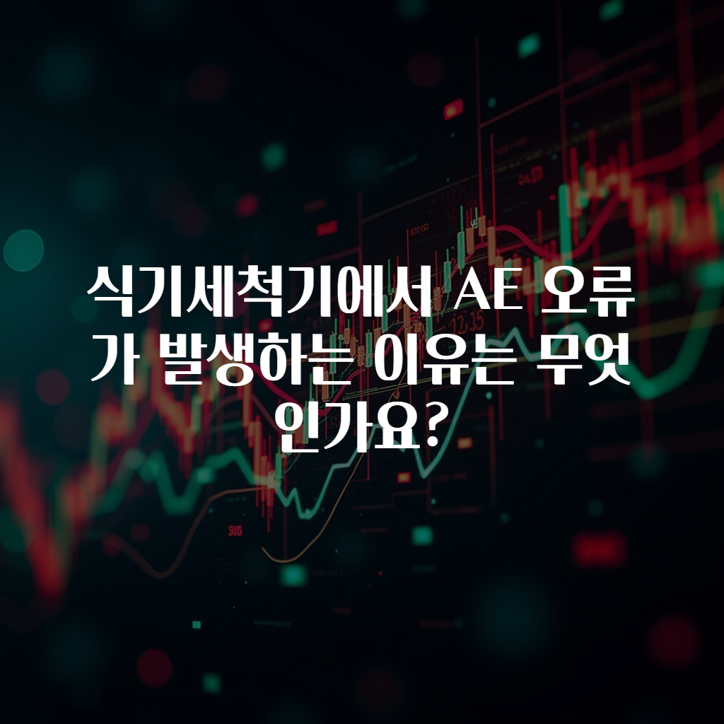 식기세척기에서 AE 오류가 발생하는 이유는 무엇인가요?
