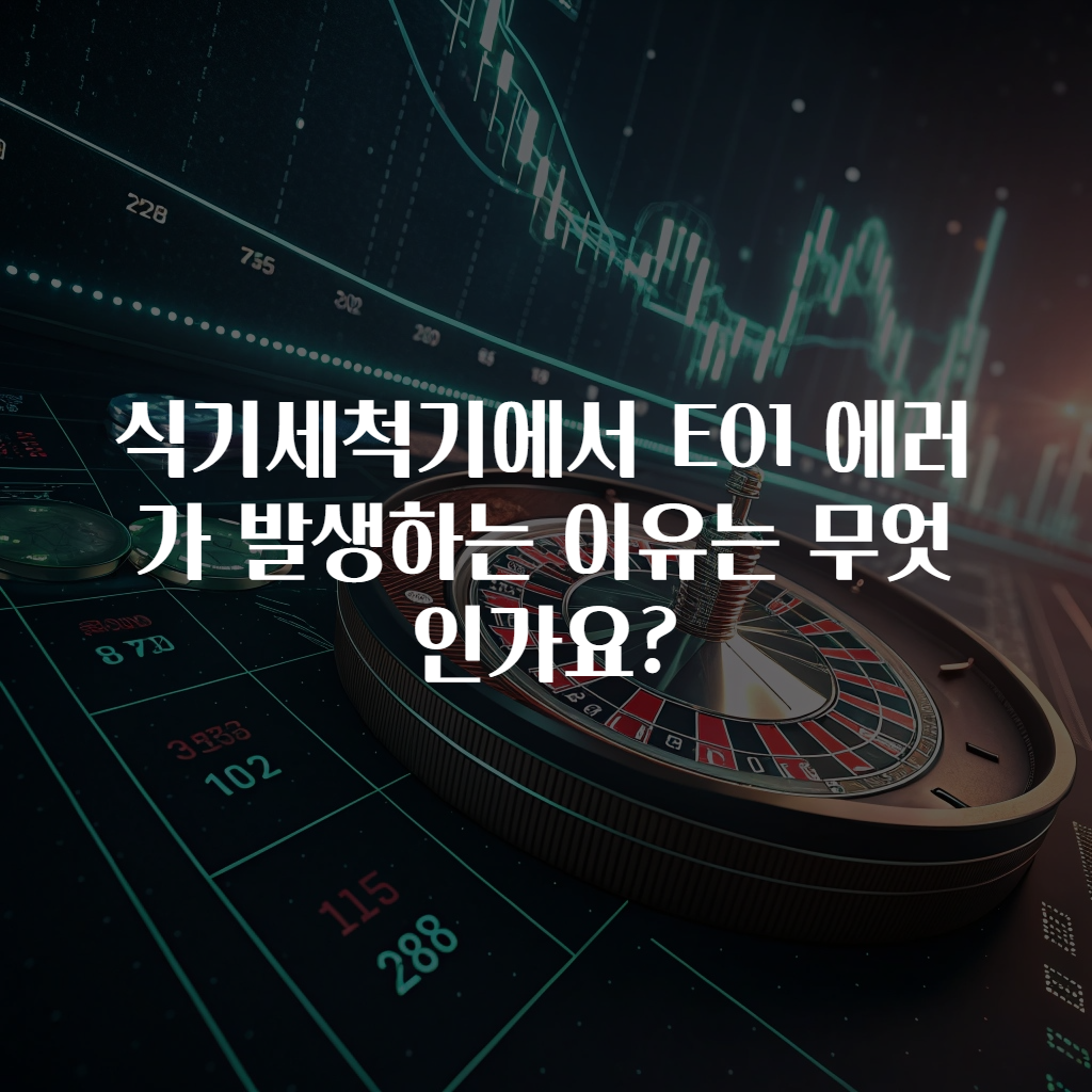 식기세척기에서 E01 에러가 발생하는 이유는 무엇인가요?