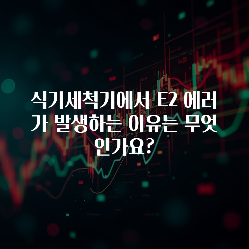 식기세척기에서 E2 에러가 발생하는 이유는 무엇인가요?