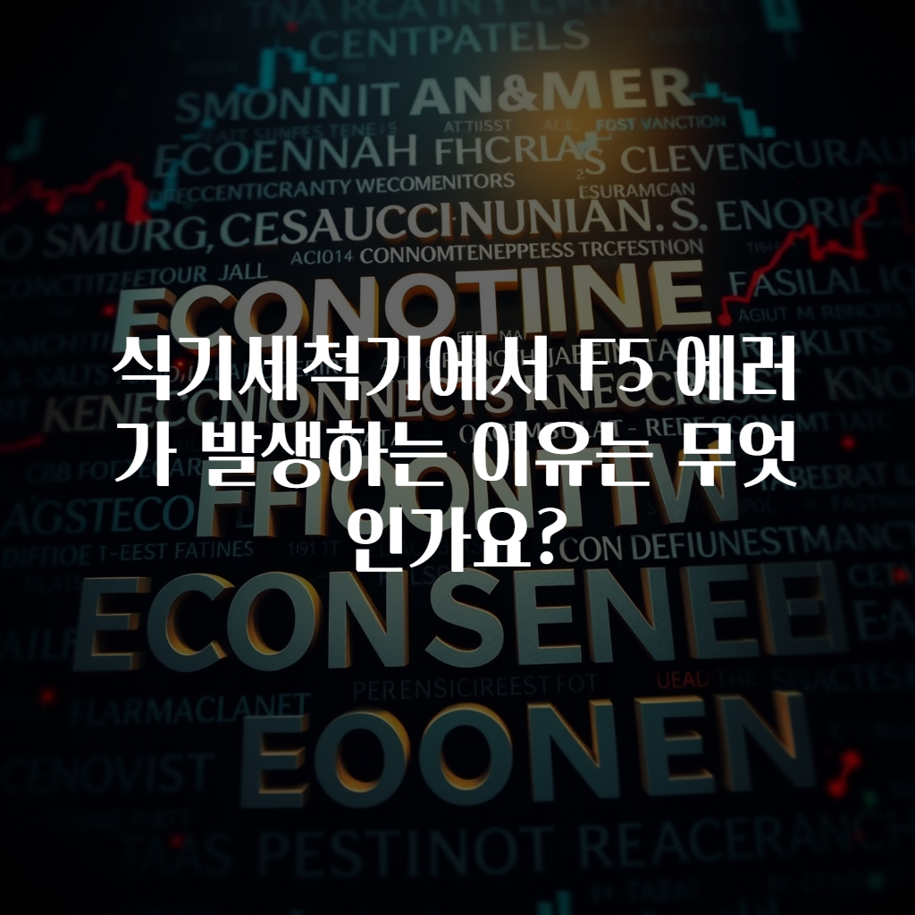 식기세척기에서 F5 에러가 발생하는 이유는 무엇인가요?