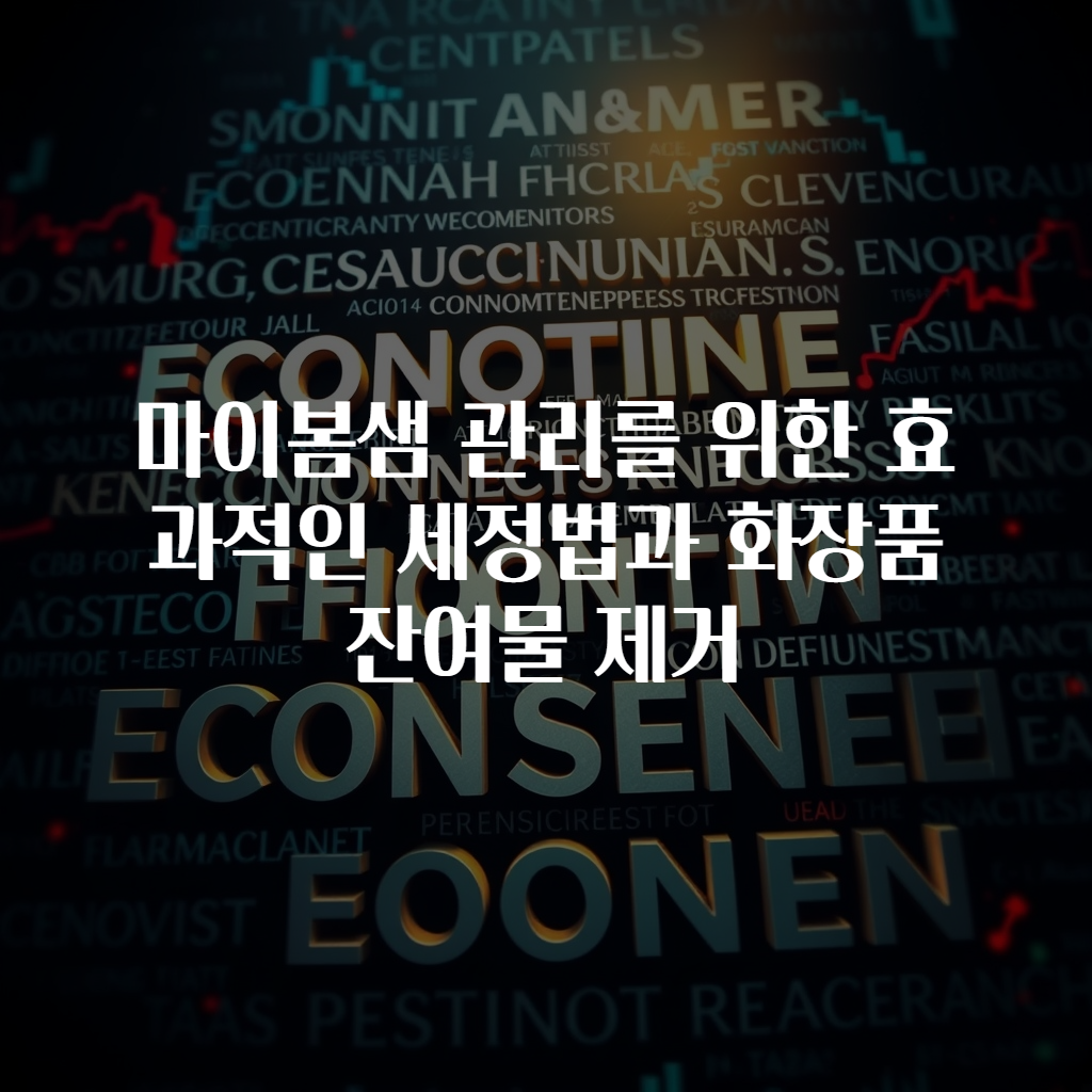 마이봄샘 관리를 위한 효과적인 세정법과 화장품 잔여물 제거