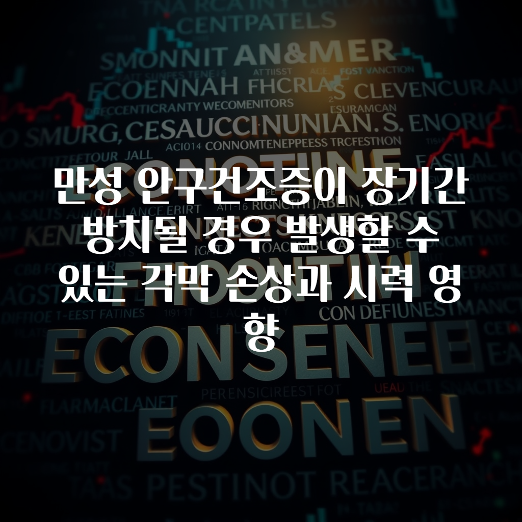 만성 안구건조증이 장기간 방치될 경우 발생할 수 있는 각막 손상과 시력 영향