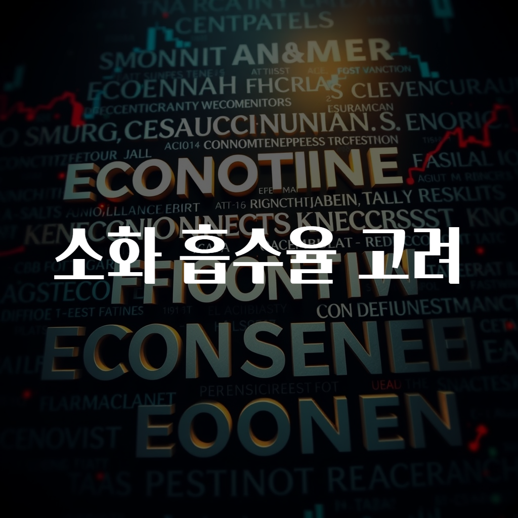 소화 흡수율 고려