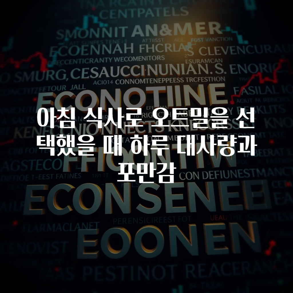 아침 식사로 오트밀을 선택했을 때 하루 대사량과 포만감