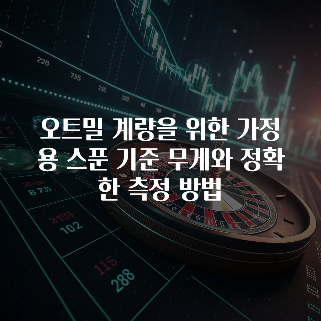 오트밀 계량을 위한 가정용 스푼 기준 무게와 정확한 측정 방법