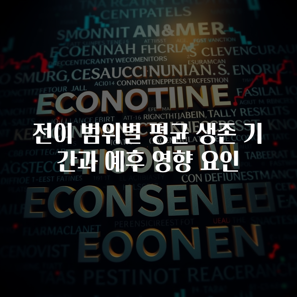 전이 범위별 평균 생존 기간과 예후 영향 요인