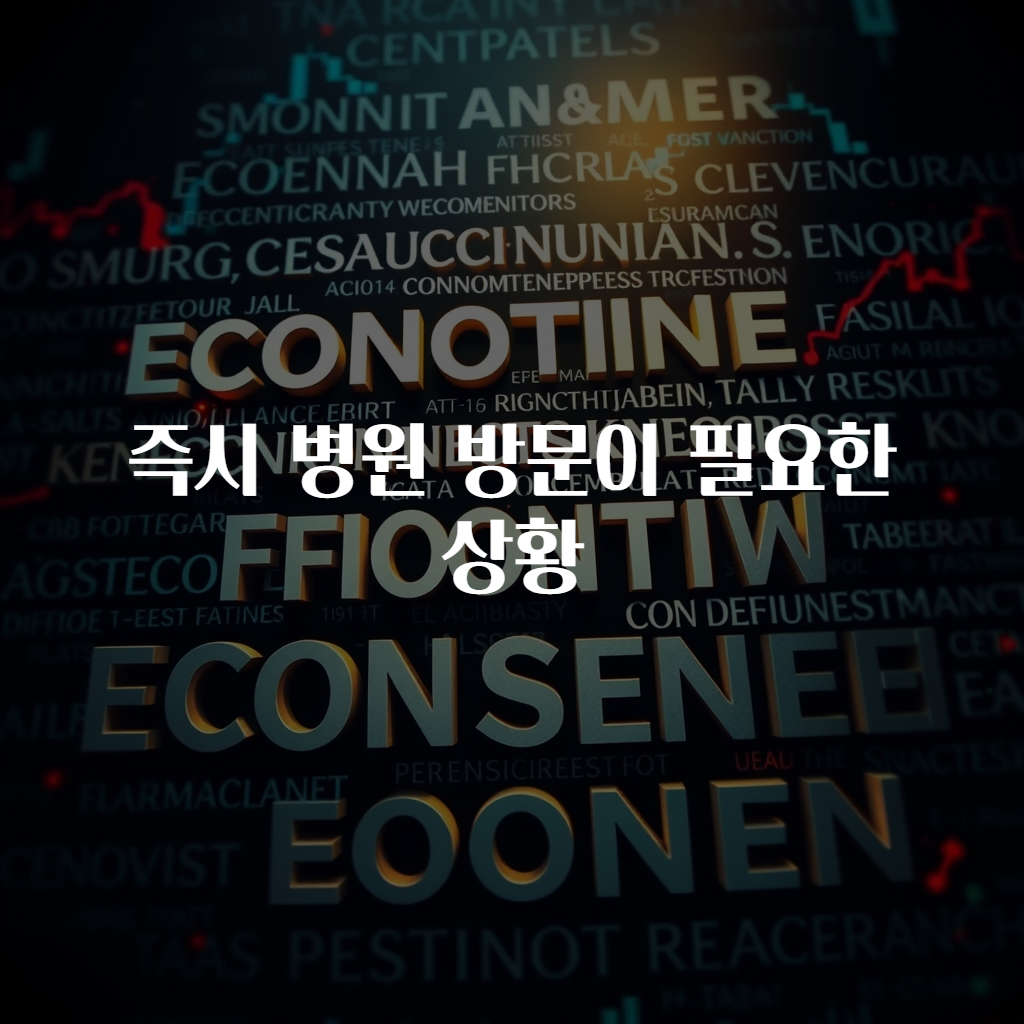 즉시 병원 방문이 필요한 상황