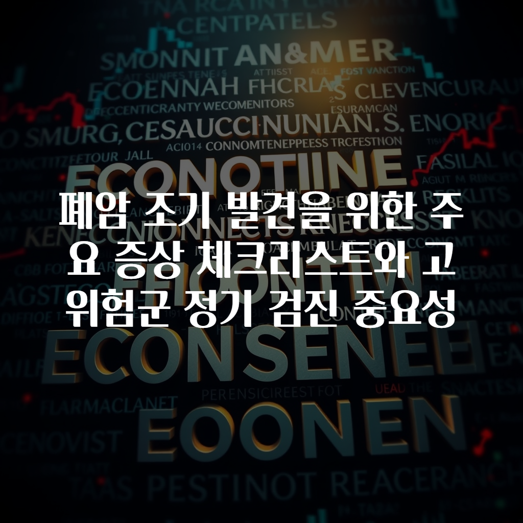 폐암 조기 발견을 위한 주요 증상 체크리스트와 고위험군 정기 검진 중요성