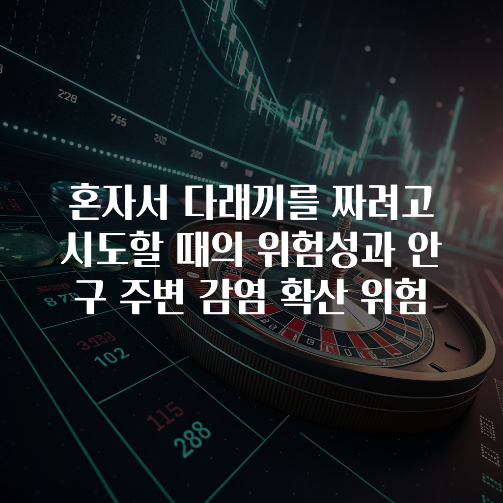 혼자서 다래끼를 짜려고 시도할 때의 위험성과 안구 주변 감염 확산 위험