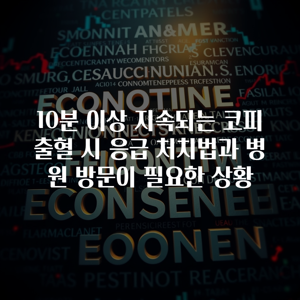 10분 이상 지속되는 코피 출혈 시 응급 처치법과 병원 방문이 필요한 상황