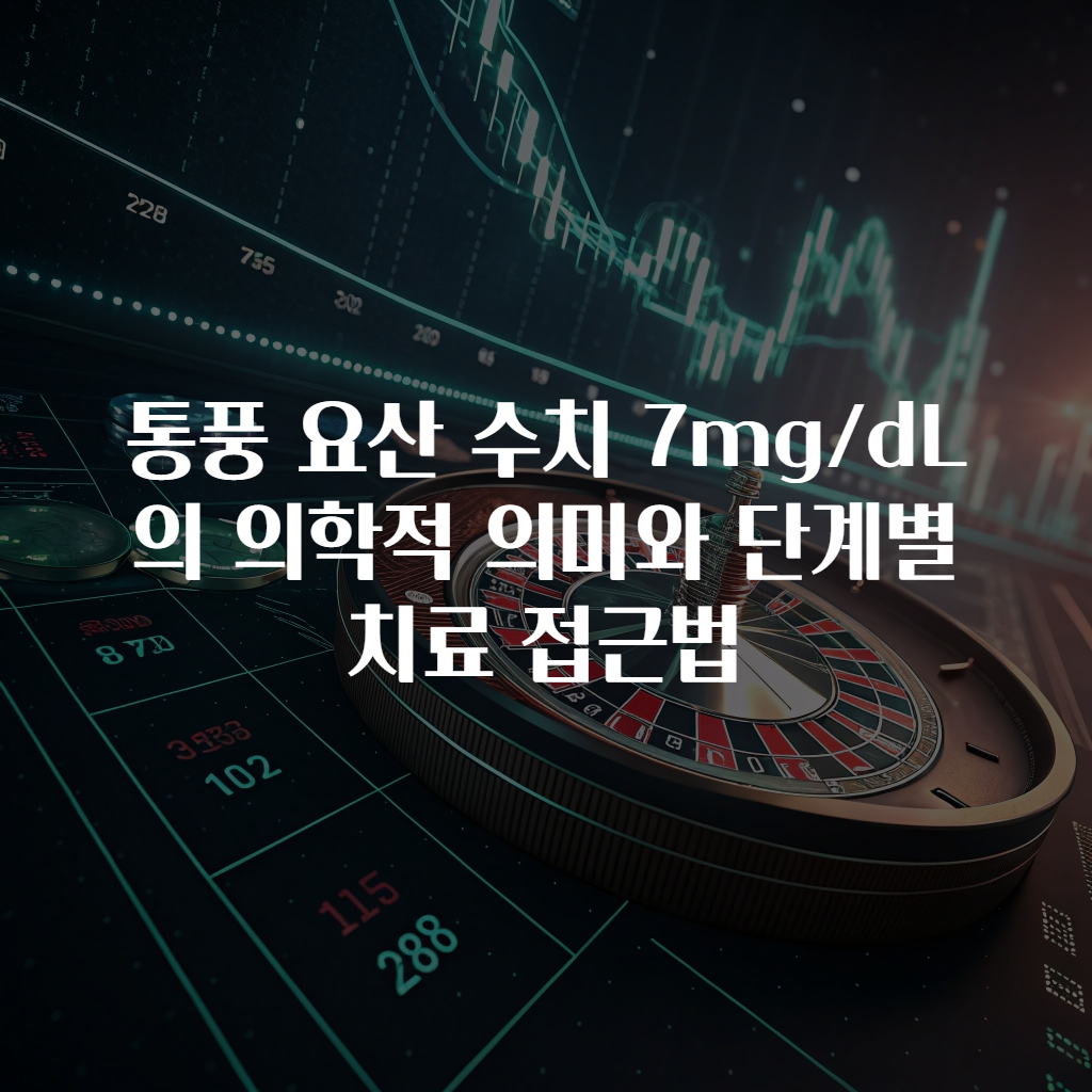 통풍 요산 수치 7mg/dL의 의학적 의미와 단계별 치료 접근법