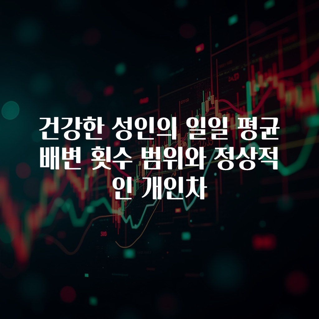 건강한 성인의 일일 평균 배변 횟수 범위와 정상적인 개인차
