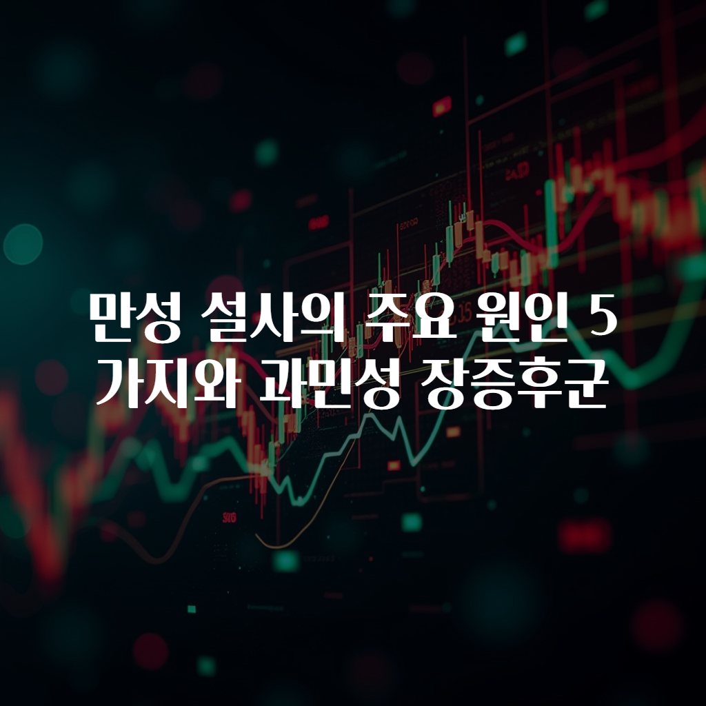 만성 설사의 주요 원인 5가지와 과민성 장증후군