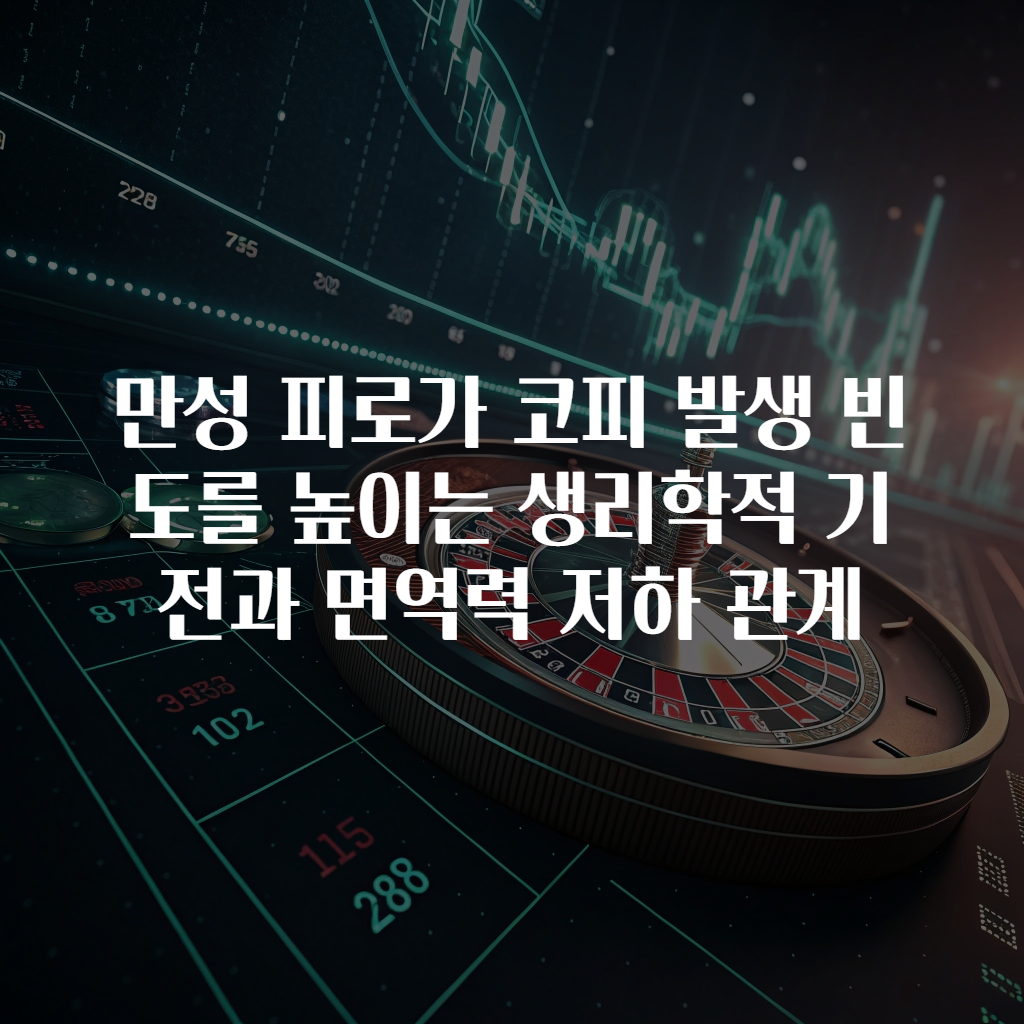 만성 피로가 코피 발생 빈도를 높이는 생리학적 기전과 면역력 저하 관계