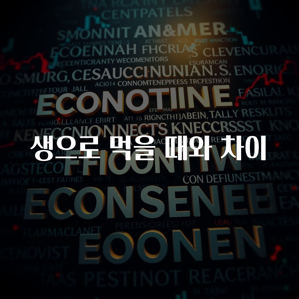 생으로 먹을 때와 차이