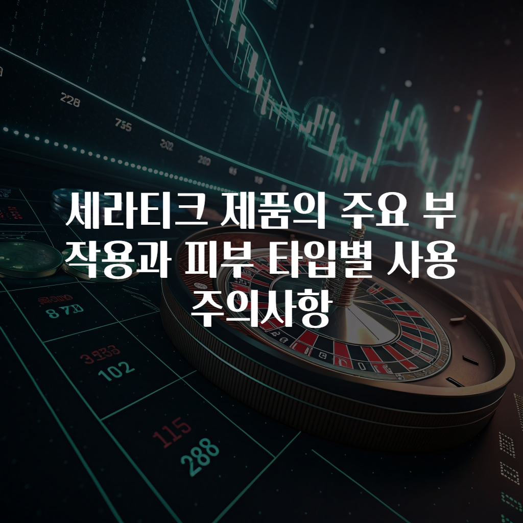 세라티크 제품의 주요 부작용과 피부 타입별 사용 주의사항