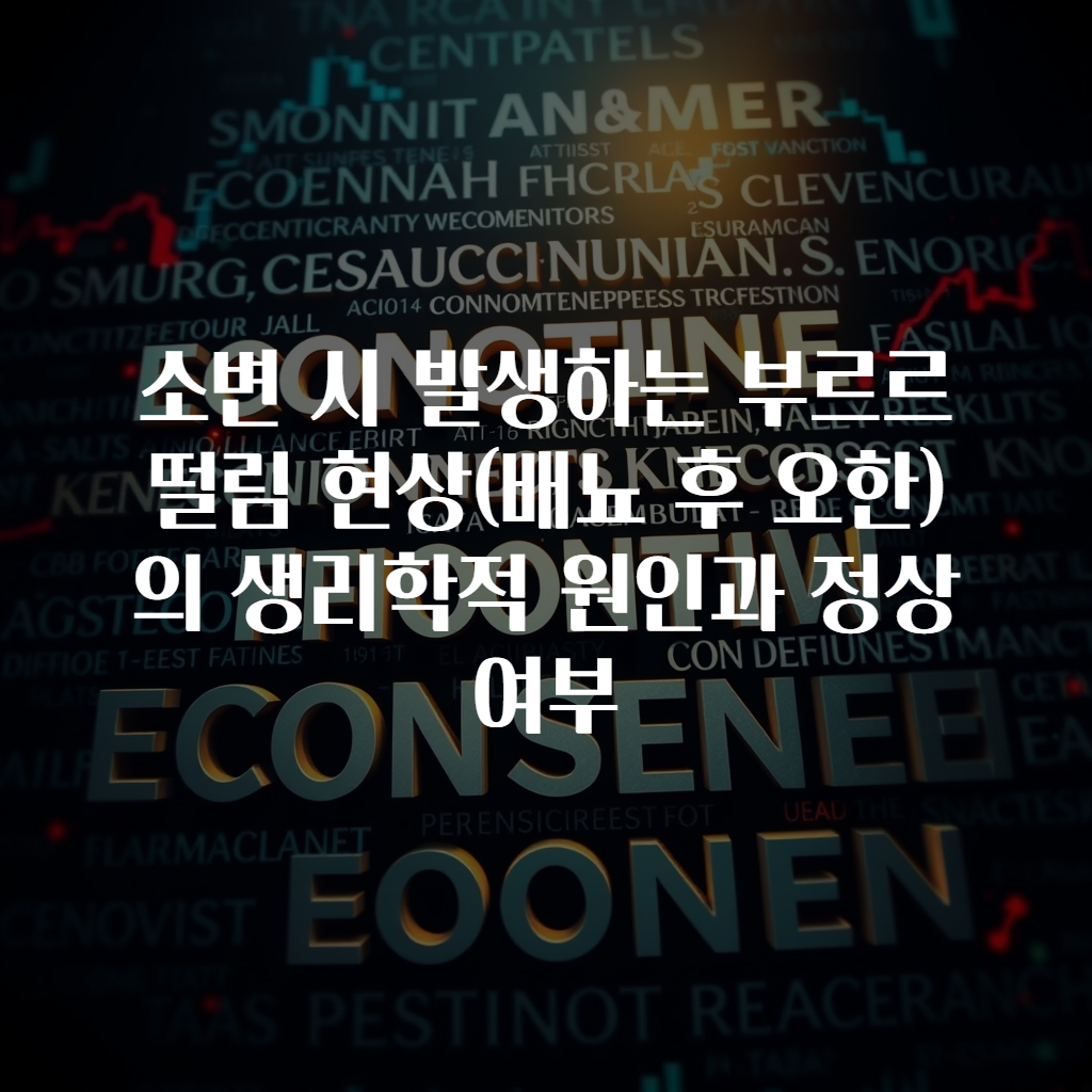 소변 시 발생하는 부르르 떨림 현상(배뇨 후 오한)의 생리학적 원인과 정상 여부