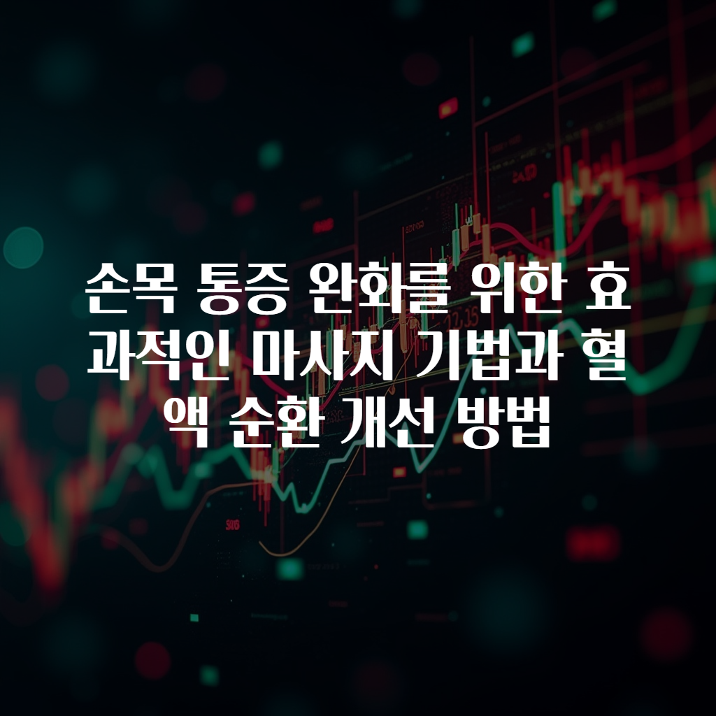 손목 통증 완화를 위한 효과적인 마사지 기법과 혈액 순환 개선 방법