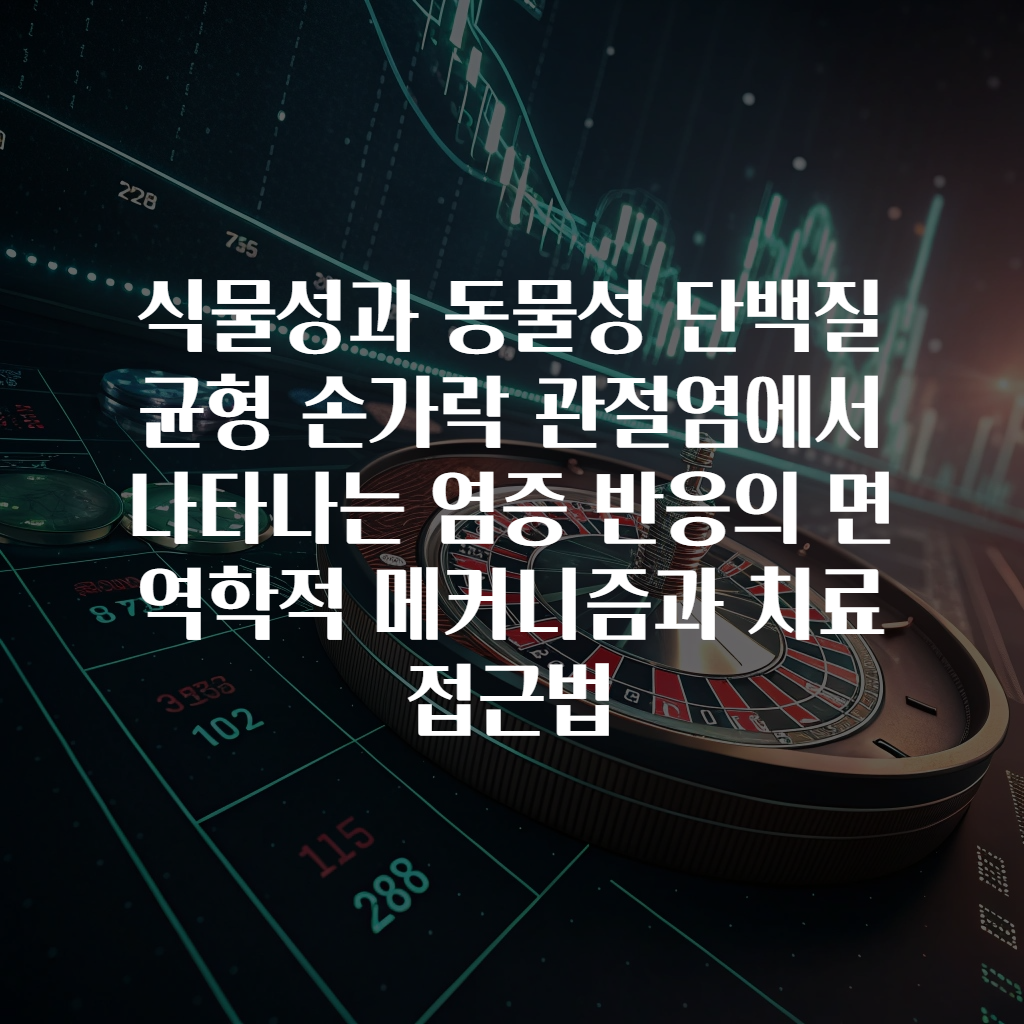 식물성과 동물성 단백질 균형 손가락 관절염에서 나타나는 염증 반응의 면역학적 메커니즘과 치료 접근법