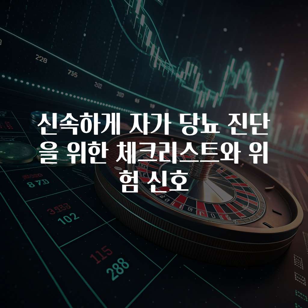 신속하게 자가 당뇨 진단을 위한 체크리스트와 위험 신호