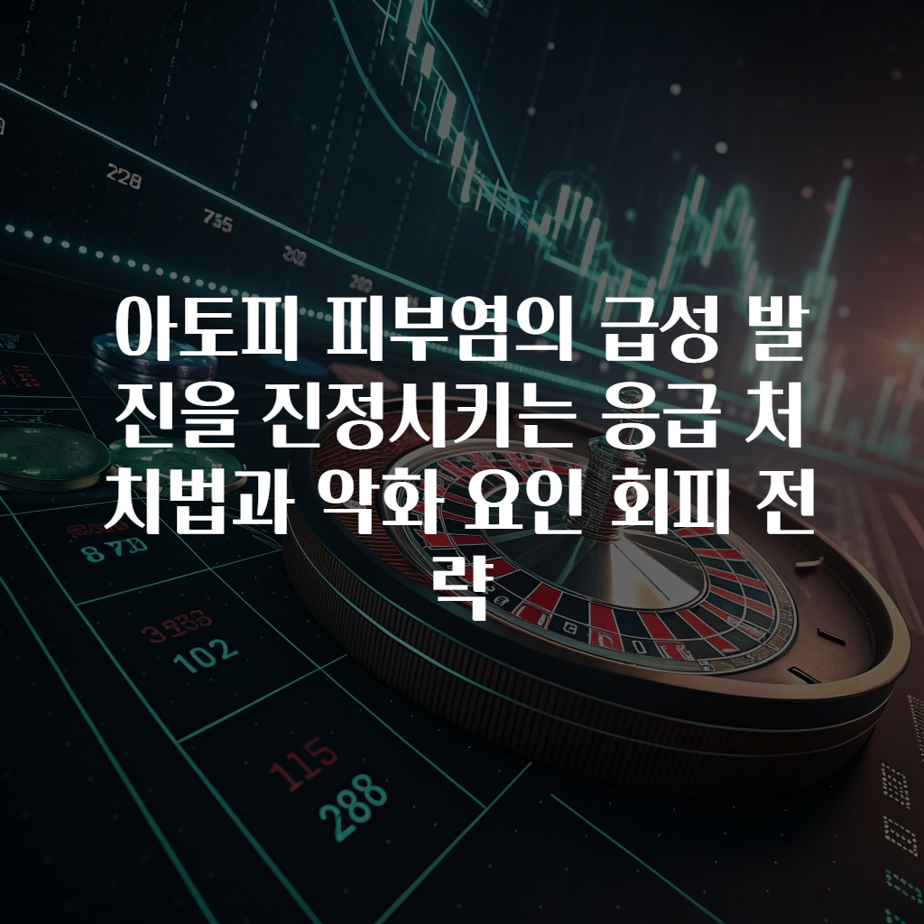 아토피 피부염의 급성 발진을 진정시키는 응급 처치법과 악화 요인 회피 전략