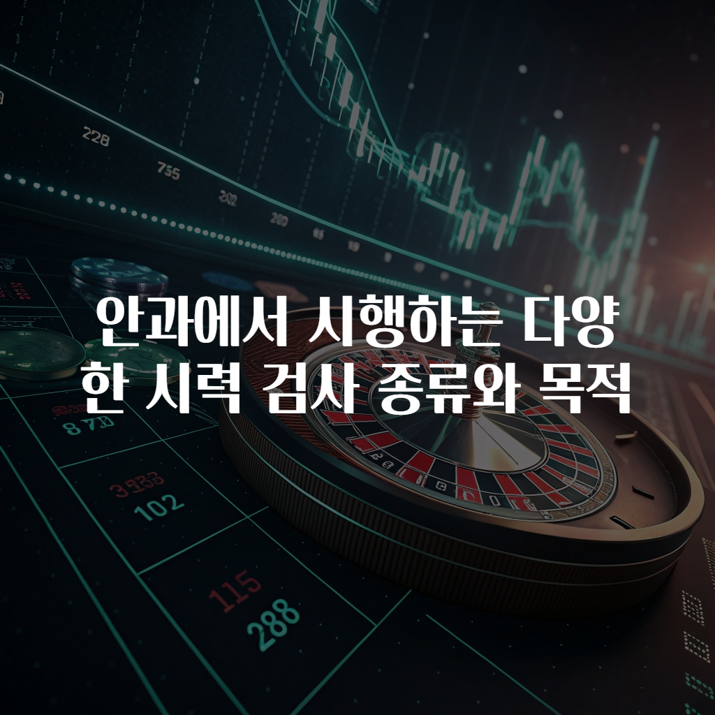 안과에서 시행하는 다양한 시력 검사 종류와 목적