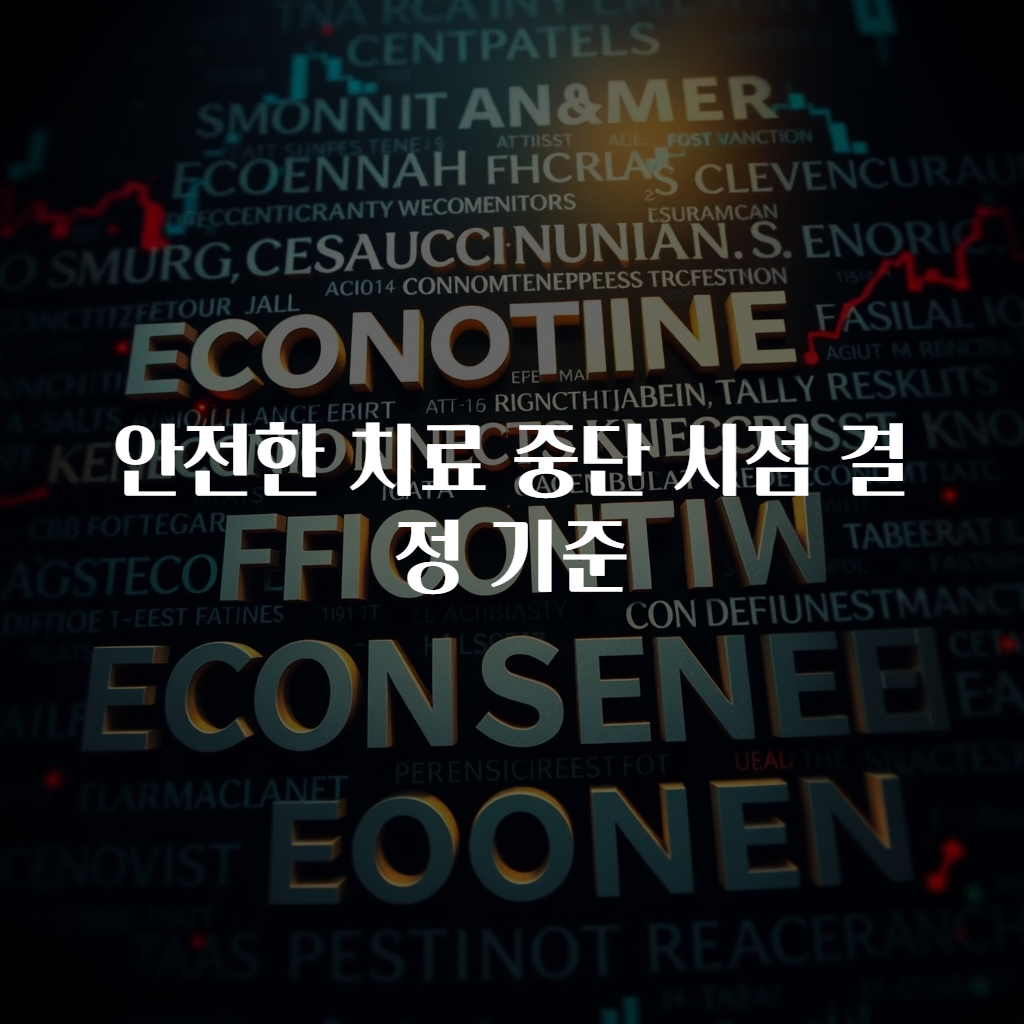 안전한 치료 중단 시점 결정 기준