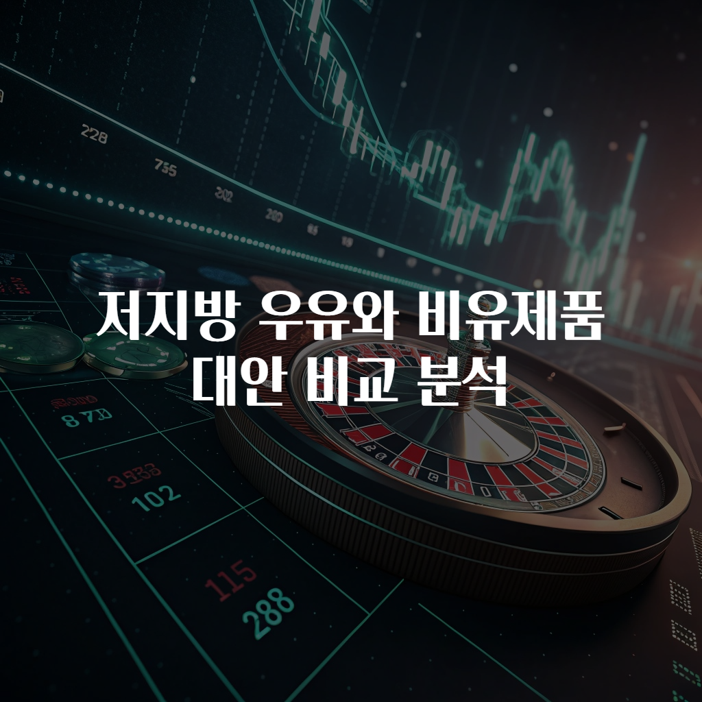 저지방 우유와 비유제품 대안 비교 분석