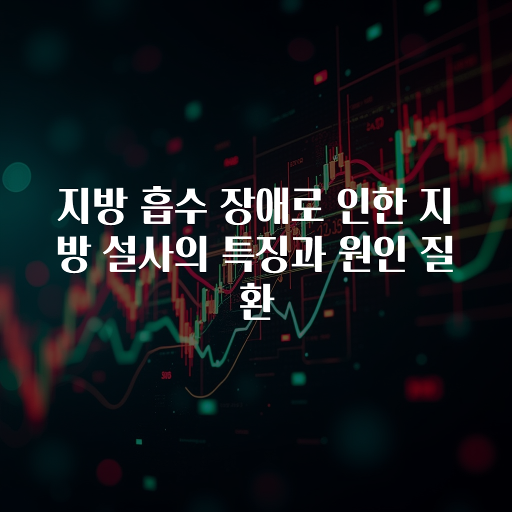 지방 흡수 장애로 인한 지방 설사의 특징과 원인 질환