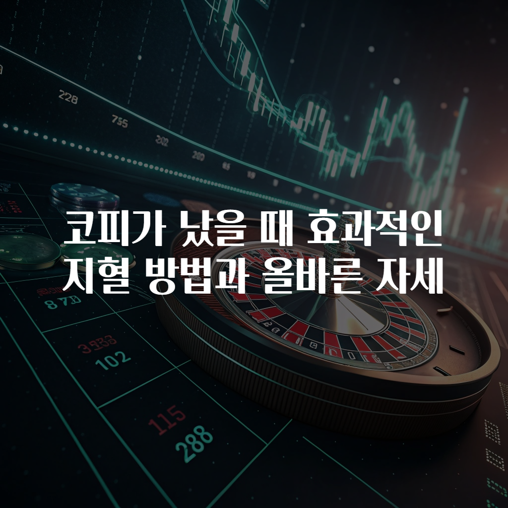 코피가 났을 때 효과적인 지혈 방법과 올바른 자세