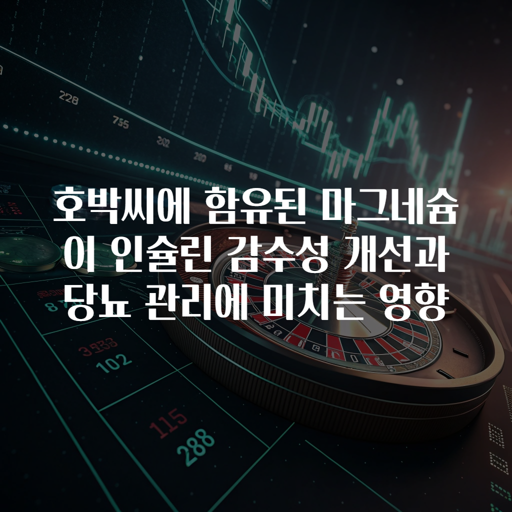 호박씨에 함유된 마그네슘이 인슐린 감수성 개선과 당뇨 관리에 미치는 영향