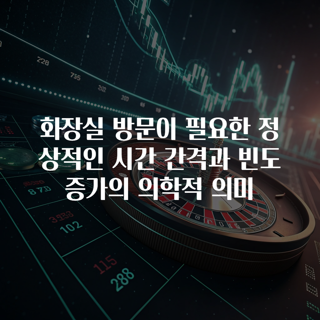 화장실 방문이 필요한 정상적인 시간 간격과 빈도 증가의 의학적 의미