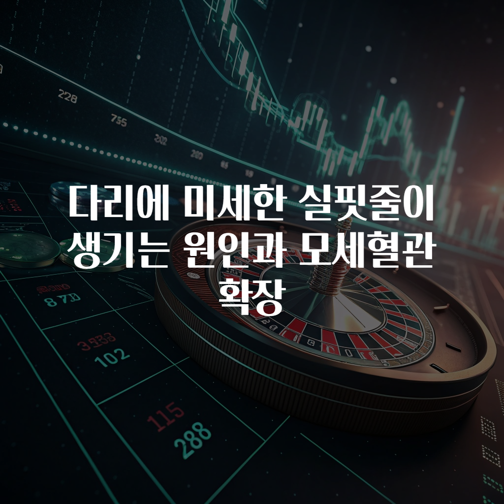 다리에 미세한 실핏줄이 생기는 원인과 모세혈관 확장