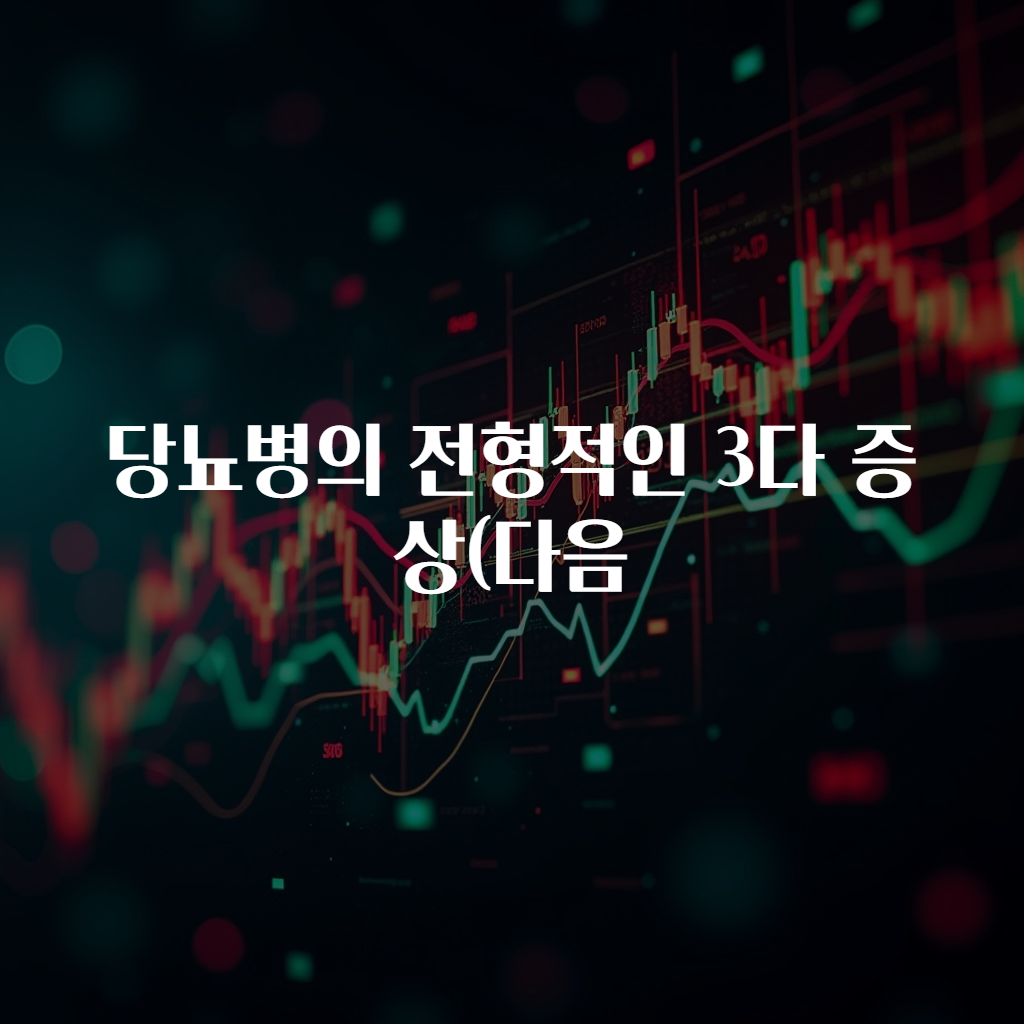 당뇨병의 전형적인 3다 증상(다음