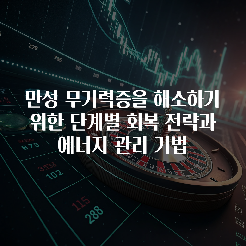 만성 무기력증을 해소하기 위한 단계별 회복 전략과 에너지 관리 기법