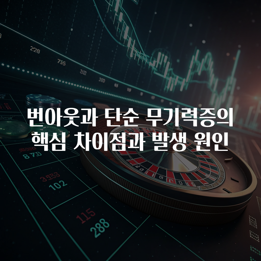 번아웃과 단순 무기력증의 핵심 차이점과 발생 원인