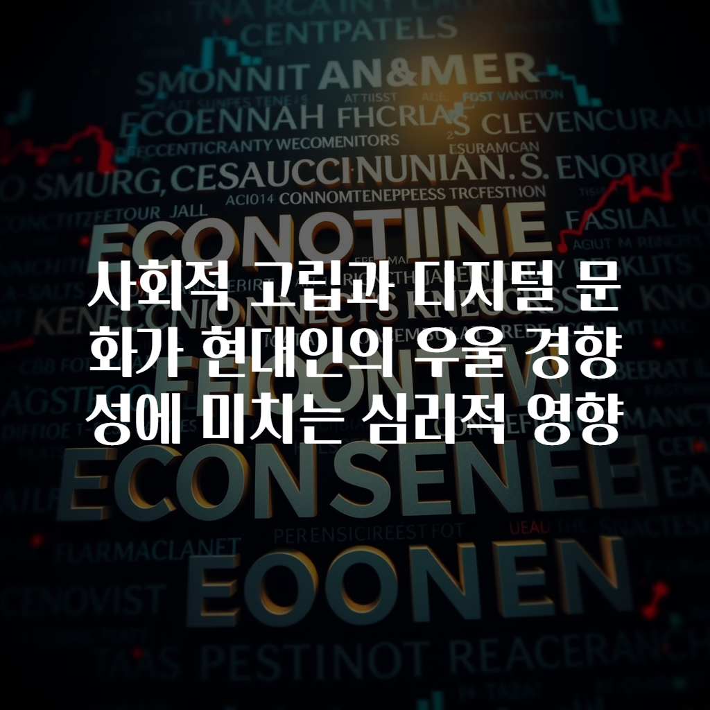 사회적 고립과 디지털 문화가 현대인의 우울 경향성에 미치는 심리적 영향