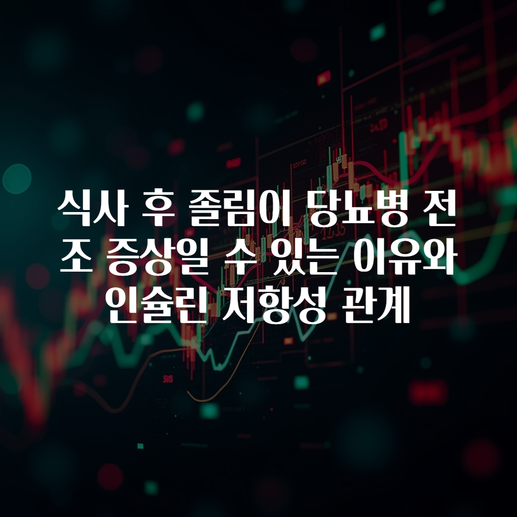 식사 후 졸림이 당뇨병 전조 증상일 수 있는 이유와 인슐린 저항성 관계