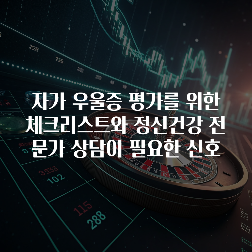 자가 우울증 평가를 위한 체크리스트와 정신건강 전문가 상담이 필요한 신호