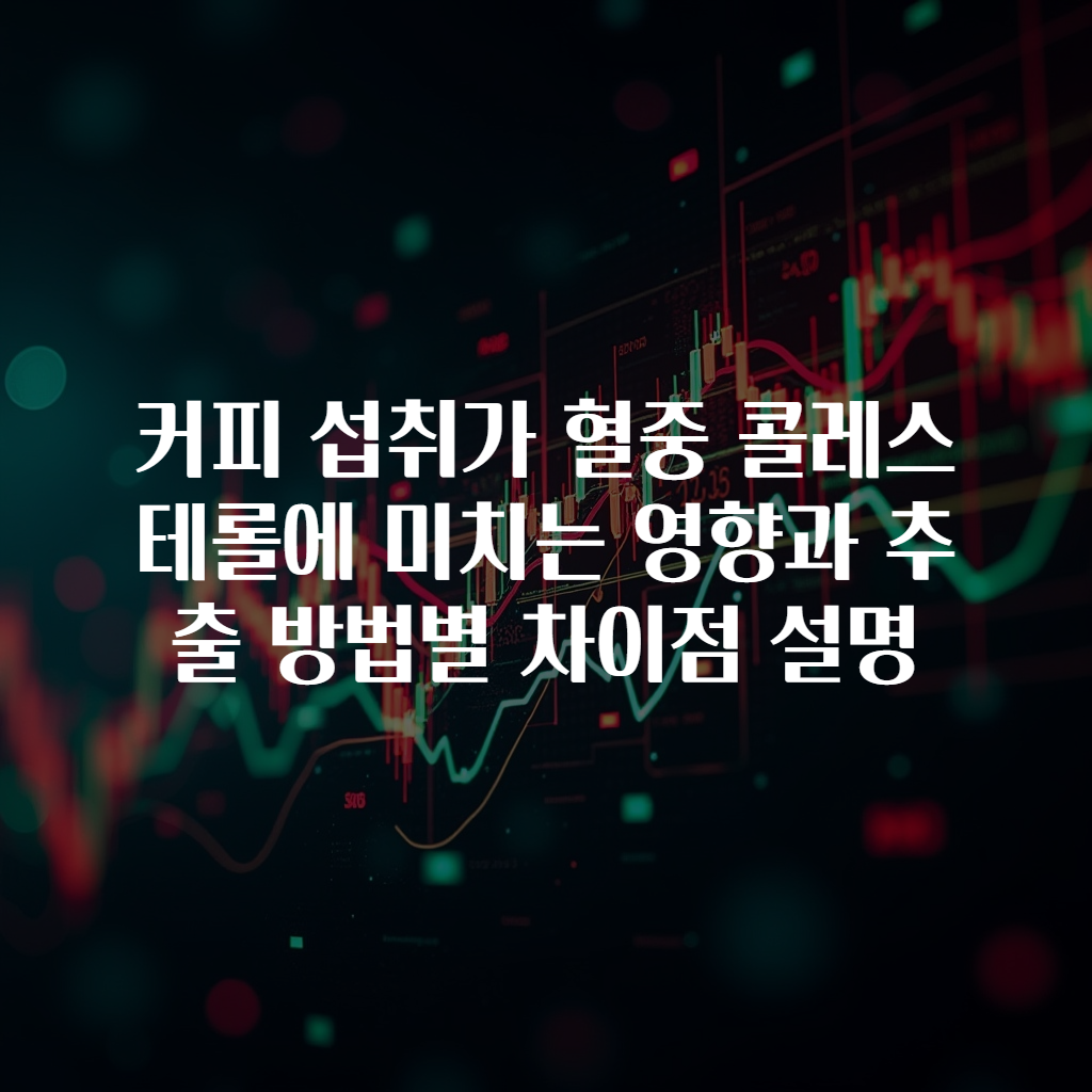 커피 섭취가 혈중 콜레스테롤에 미치는 영향과 추출 방법별 차이점 설명