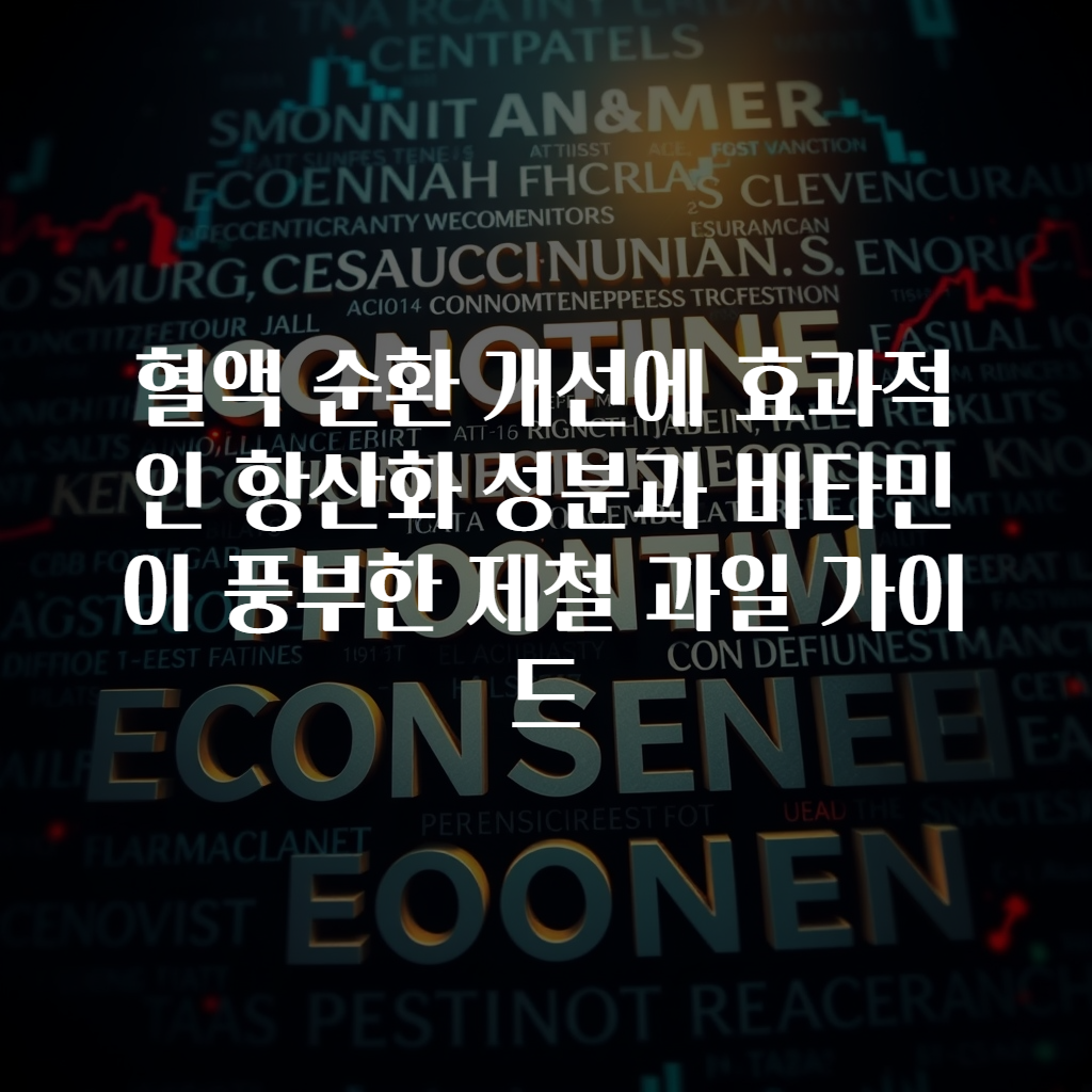 혈액 순환 개선에 효과적인 항산화 성분과 비타민이 풍부한 제철 과일 가이드